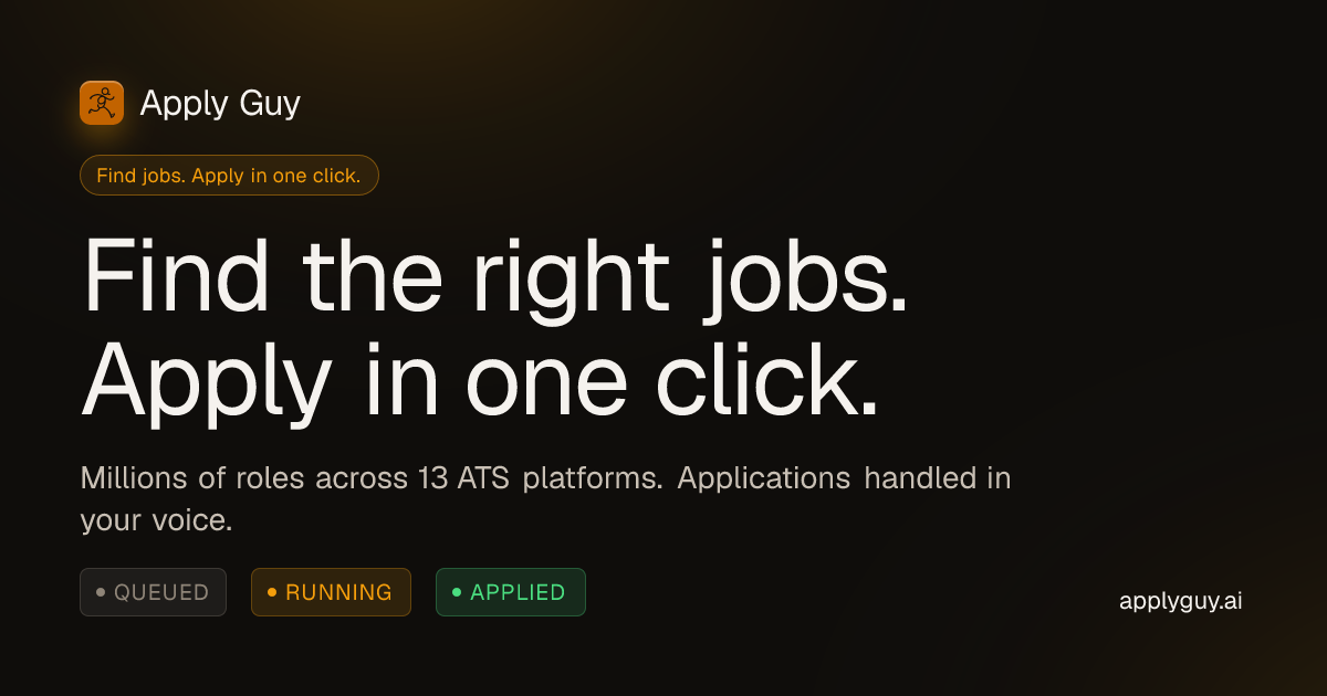 Apply to millions of jobs in one click logo